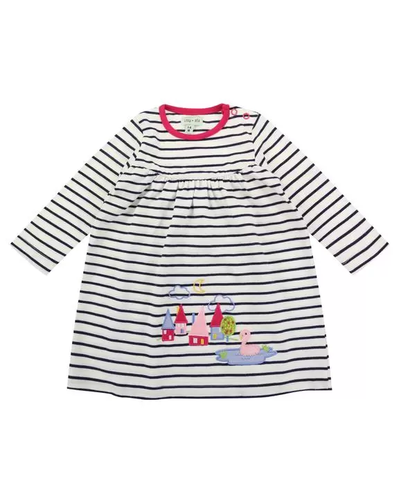 Swan Applique Jersey Dress by Lilly + Sid- FINAL SALE