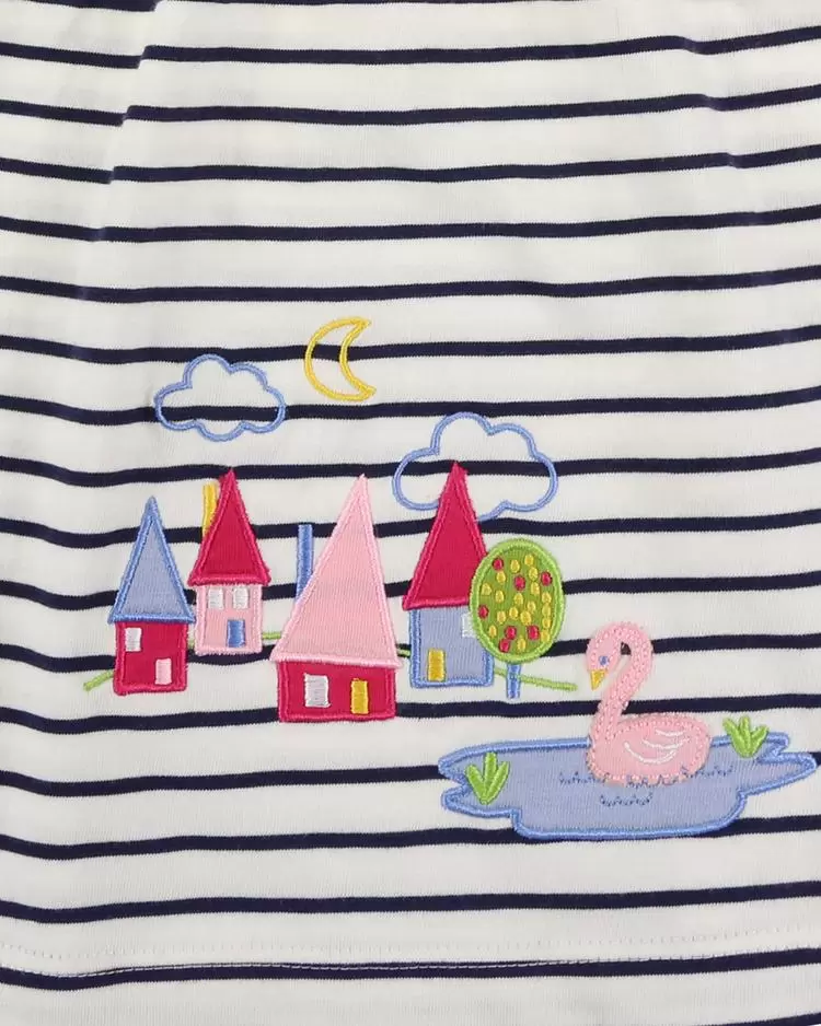 Swan Applique Jersey Dress by Lilly + Sid- FINAL SALE