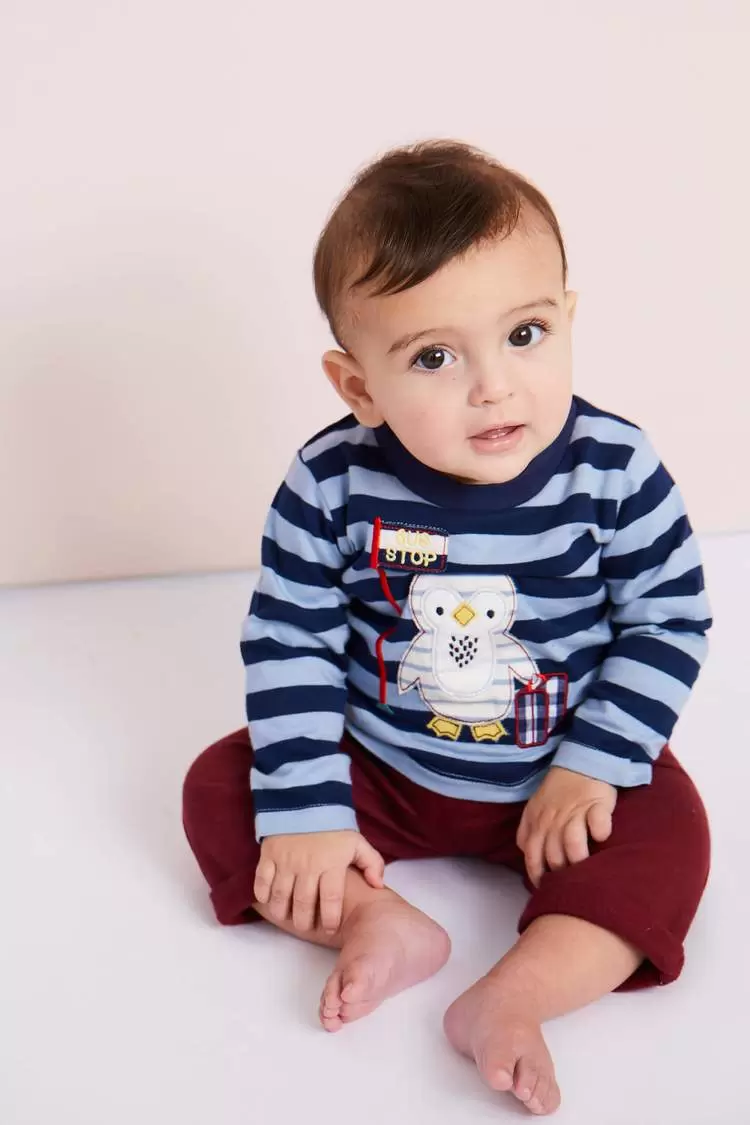 Penguin Applique Sweatshirt and Pants Outfit by Lilly + Sid- FINAL SALE
