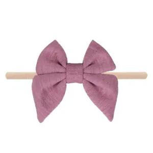 Emerson and Friends Mauve Jersey Bow Baby Headband