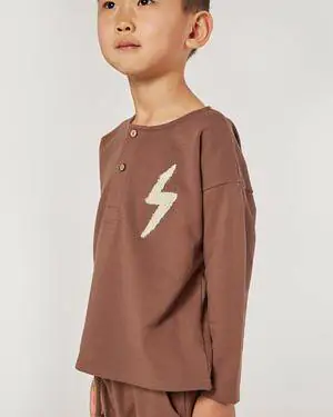 Rust Sweathshirt by Rylee & Cru with Bolt