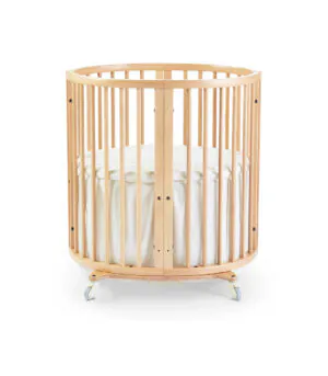 Sleepi Mini Bed Skirt in Natural by Stokke