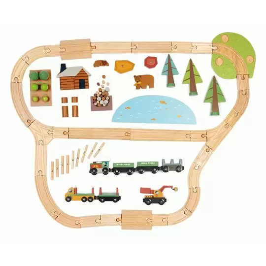 What is Included Pines Tender Leaf Toys Train Set