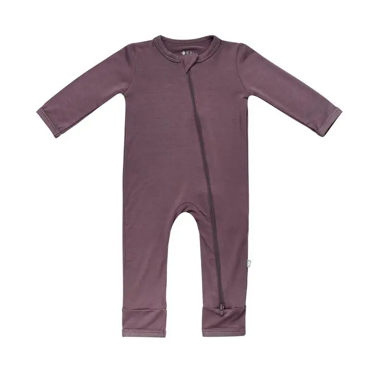 Kyte BABY Zippered Romper in Cocoa