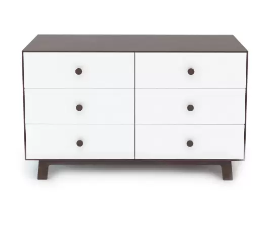 Oeuf Sparrow 6 Drawer Dresser - White/Walnut