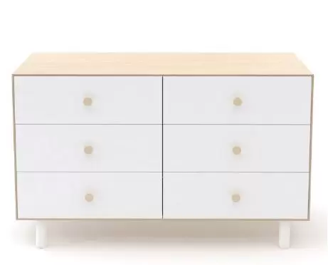 Oeuf Fawn 6 Drawer Dresser - White/Birch