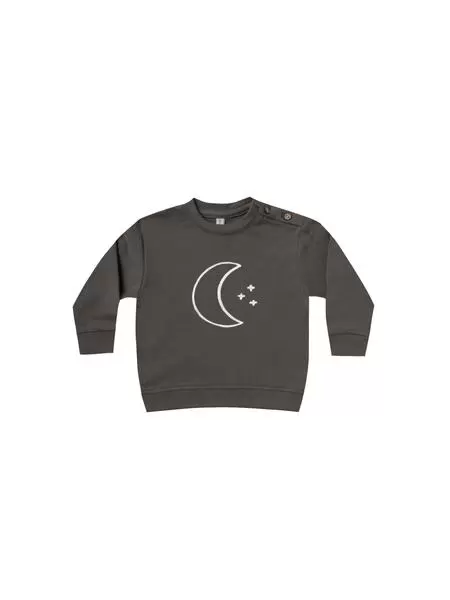 Quincy Mae Coal Fleece Basic Sweatshirt