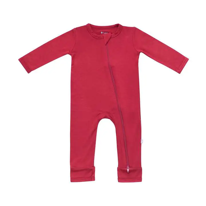 Kyte BABY Zippered Romper in Ruby