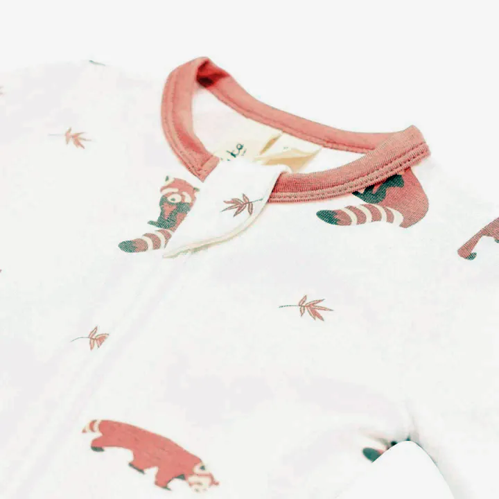 Kyte Baby Bamboo Zippered Footie Sleeper in Red Panda