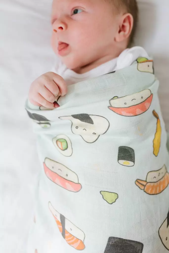Loulou Lollipop Sushi Muslin Swaddle
