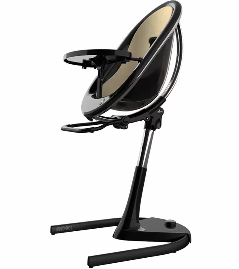 Mima Moon 2G Black High Chair Black / Champagne H103C-BL-CP