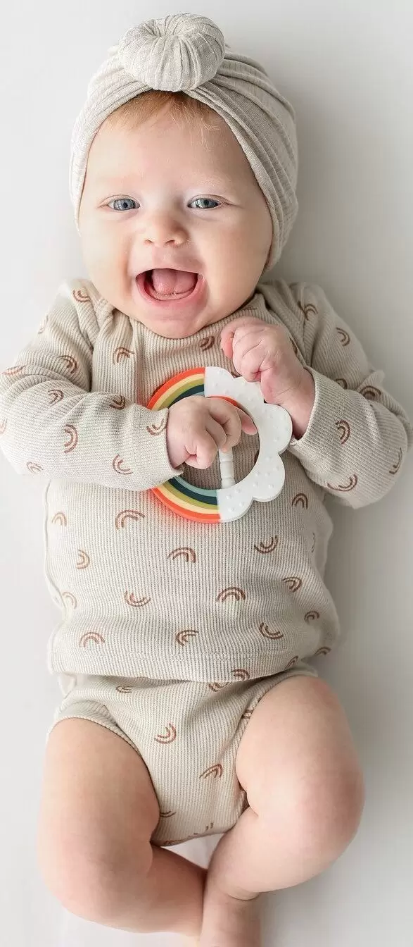 Rainbow teether toy for babies