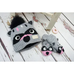 Racoon Character Hat & Mittens Set from Blade & Rose - FINAL SALE - FINAL SALE