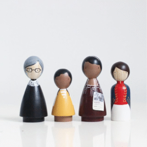 Organic Trailblazers III Handmade Wooden Figurines Peg Dolls by Goose Grease