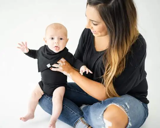 Bamboo Viscose Baby Bib Black Midnight by Kyte Baby