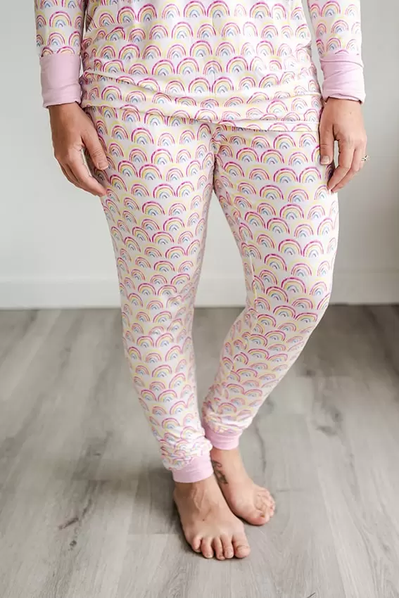 Little Sleepies Pastel Rainbow Women's Matching Pajama Pants