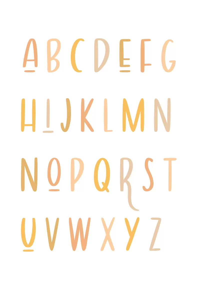 Blossom Bright Alphabet Nursery Art Print