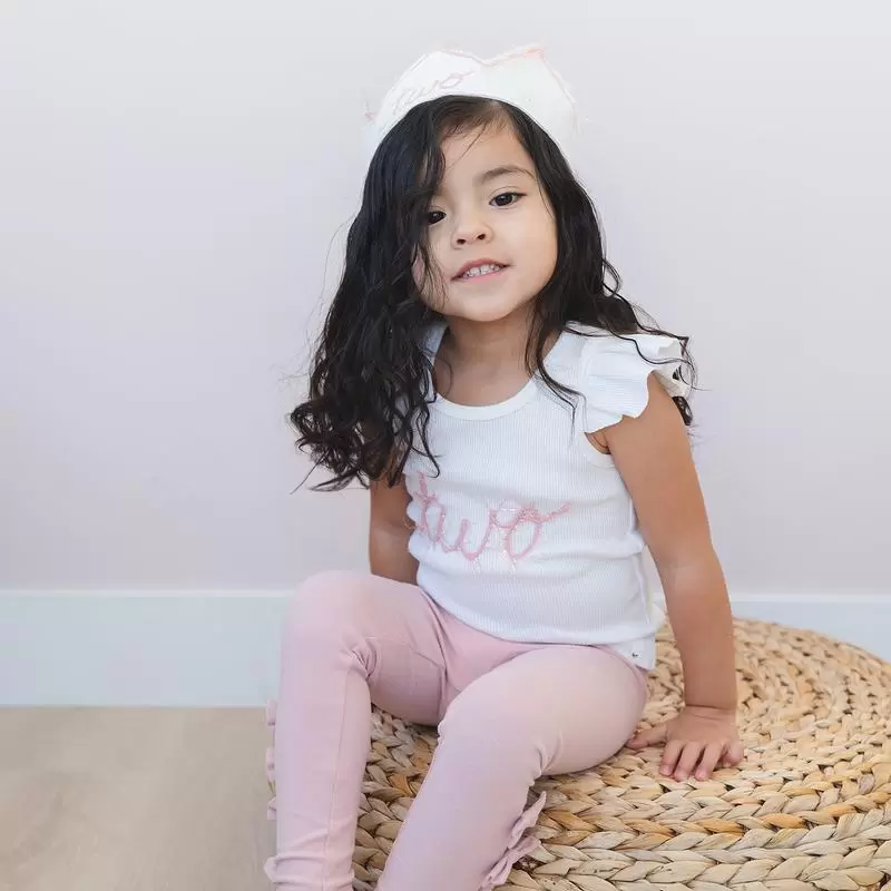Two Blush Linen Birthday Crown from oh baby!