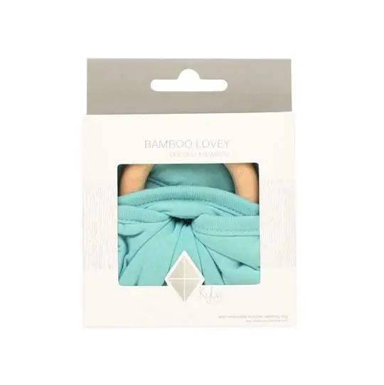 Kyte Baby Lovey in Jade with Removable Wooden Teething Ring