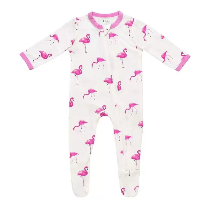 Kyte BABY Zippered Footie in Flamingo