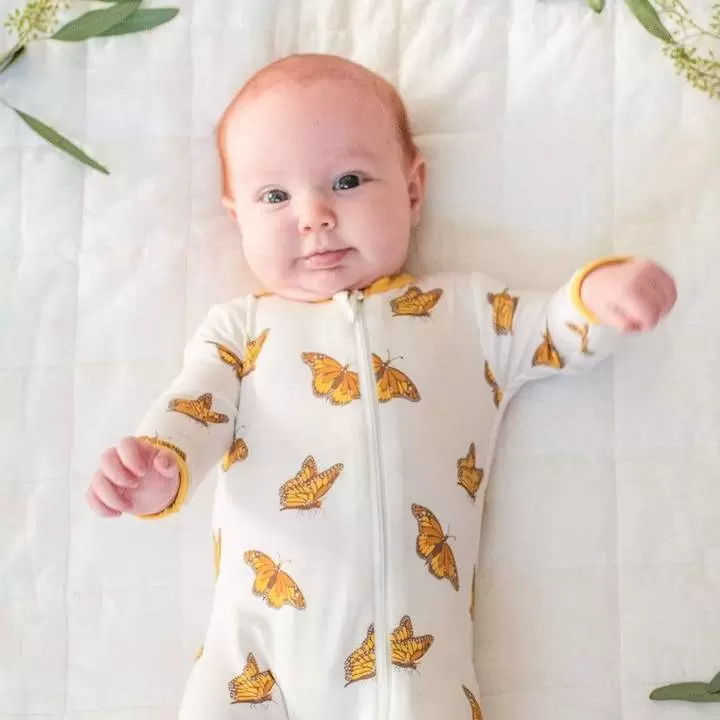 Kyte BABY Zippered Footie in Monarch
