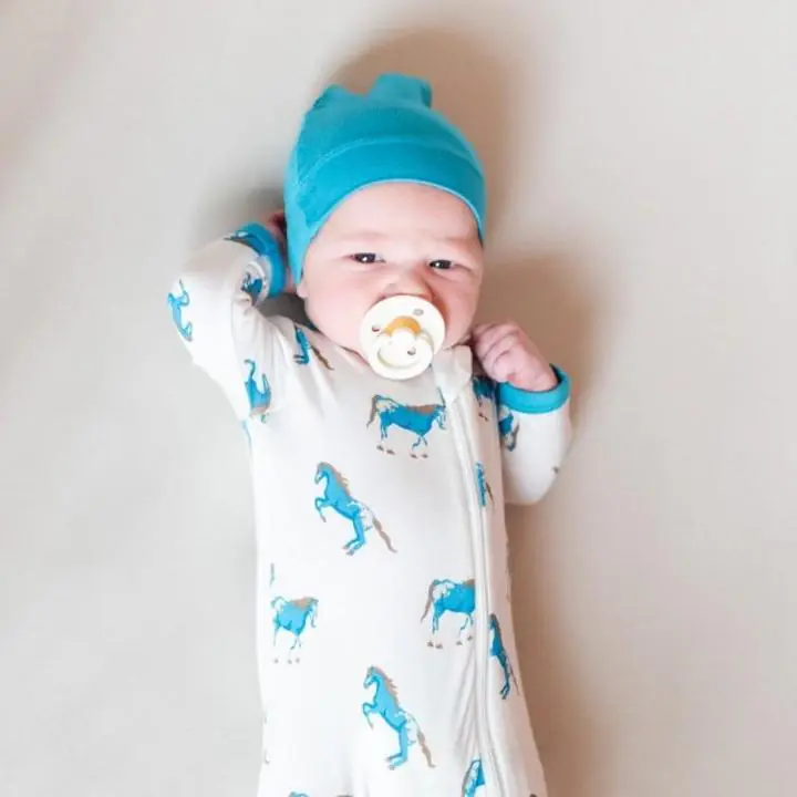 Kyte BABY Zippered Romper in Horse