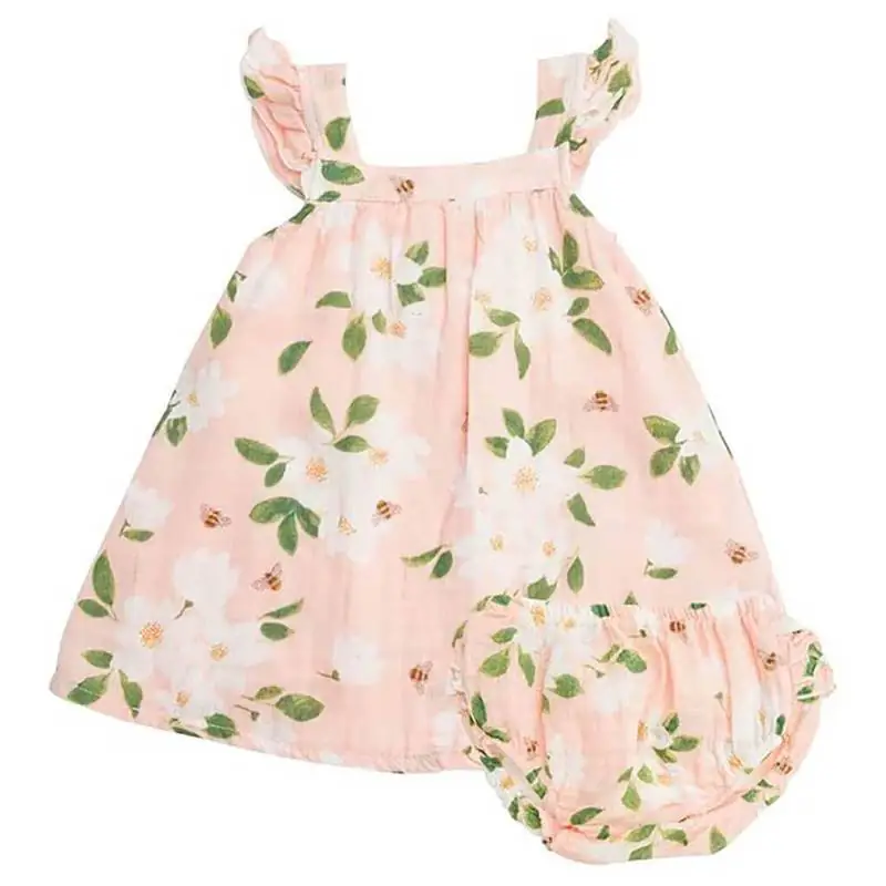 Angel Dear Magnolia Muslin Sundress and Bloomers Set