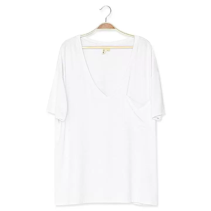 Kyte BABY Women's Relaxed V-Neck in Snow