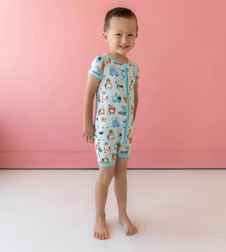 Little Sleepies Food Trucks Shorty Bamboo Viscose Zippy