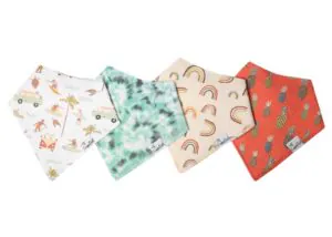 Copper Pearl Maui Baby Bandana Bib Set 4-Pack