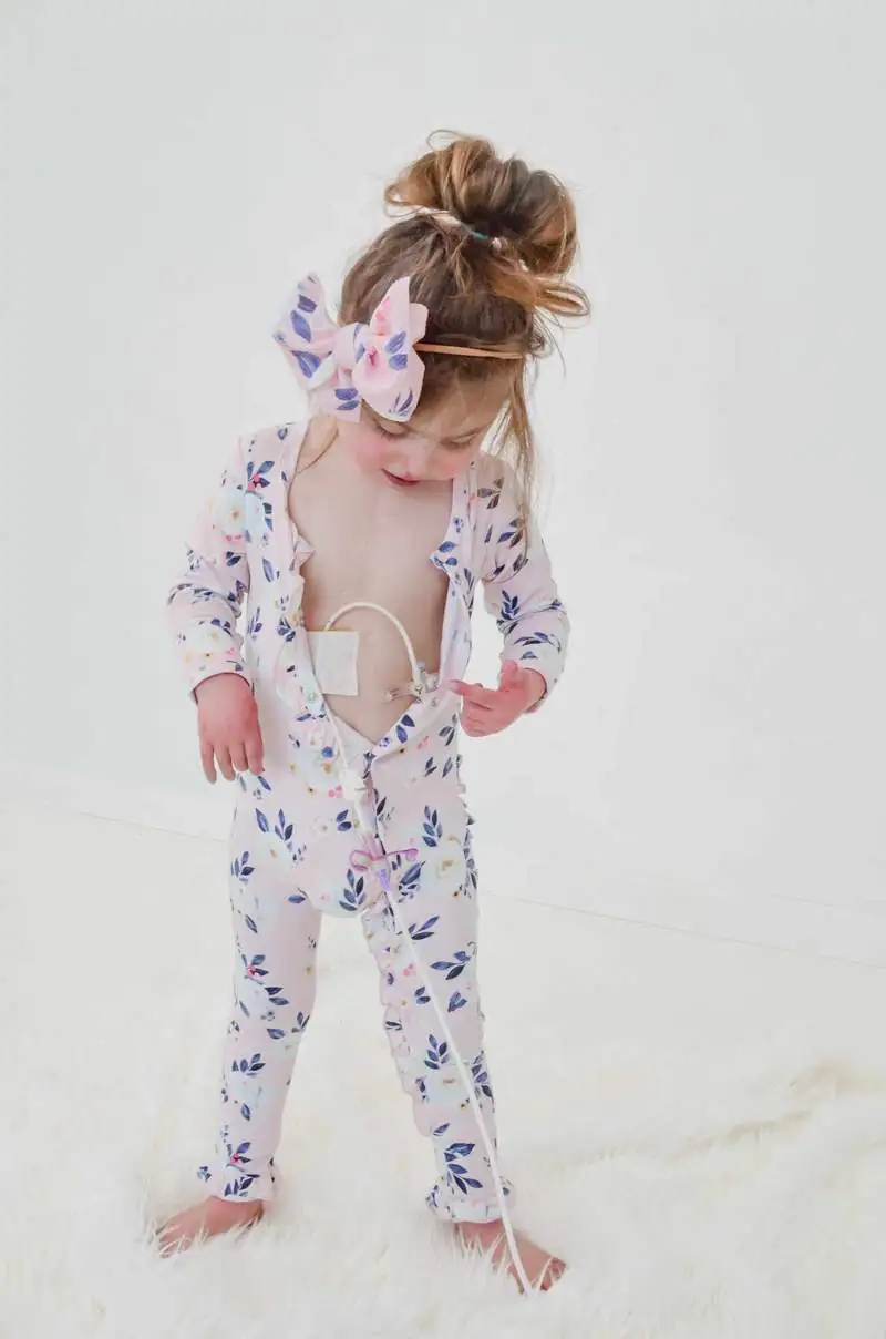 Laree + Co Maggie Floral Bamboo Ruffle Romper