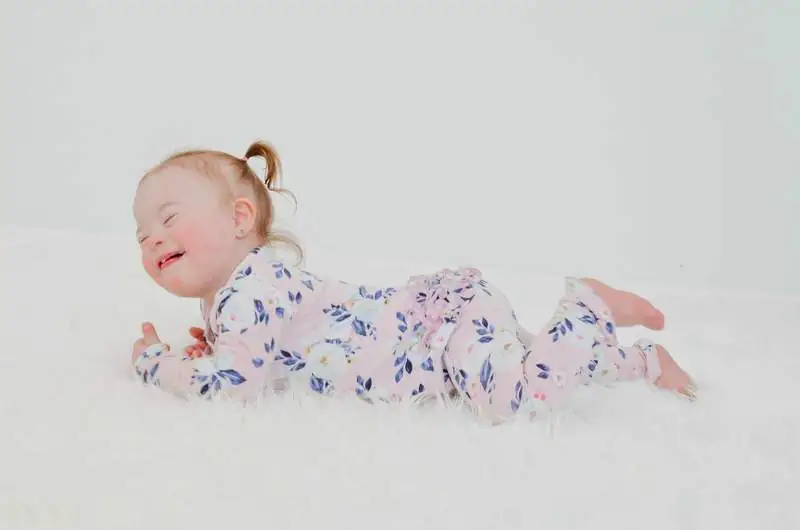 Laree + Co Maggie Floral Bamboo Ruffle Romper