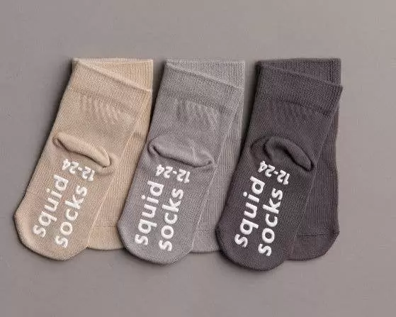 Squid Socks Classic Collection Neutral Bamboo Socks 3 Pack