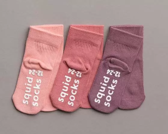 Squid Socks Cami Collection Pink Bamboo Socks 3 Pack