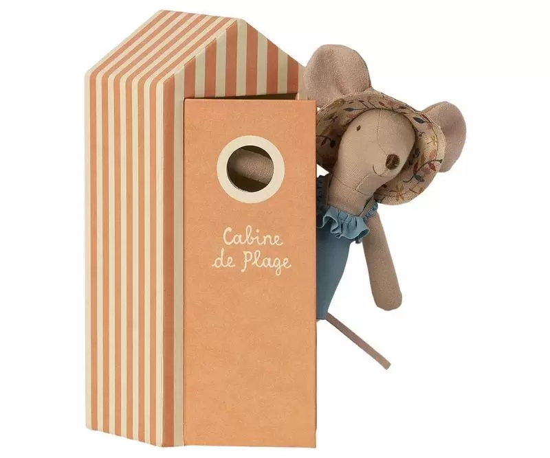 Maileg Beach Mice Mum in Cabin De Plage