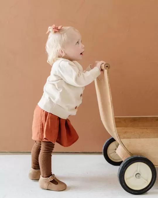 Little Stocking Co Brownie Cable Knit Tights