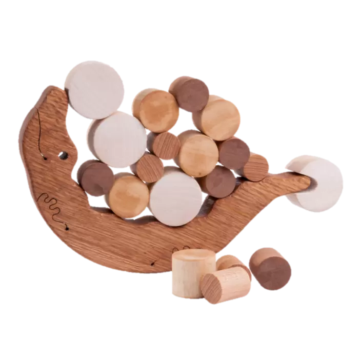 Poppy Baby Co Crocodile Balancing Wooden Toy