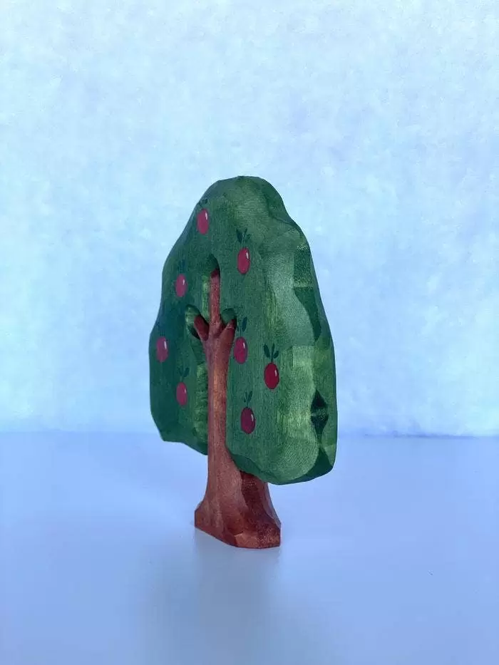 Poppy Baby Co Hand Carved Apple Tree Toy