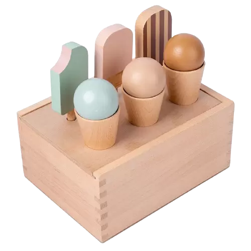 B.Baby Co Wooden Ice Cream Set
