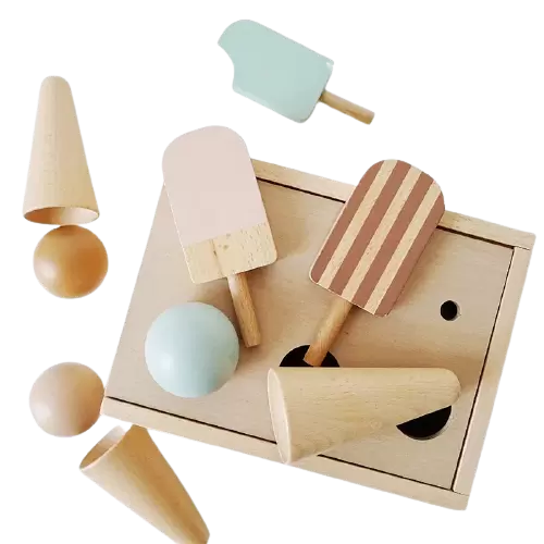 B.Baby Co Wooden Ice Cream Set