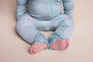 Willow + Co Blue Criss-Cross Bamboo Viscose Zippy