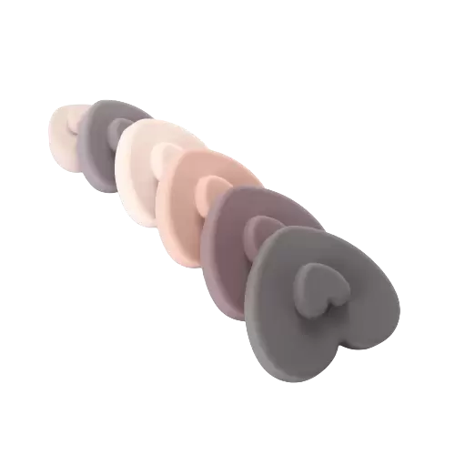 B.Baby Co Heart Shaped Silicone Stacker