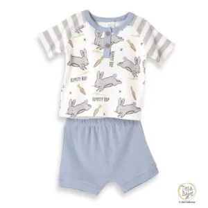 Tesa Babe Easter Parade Henley T-Shirt and Shorts Outfit Set