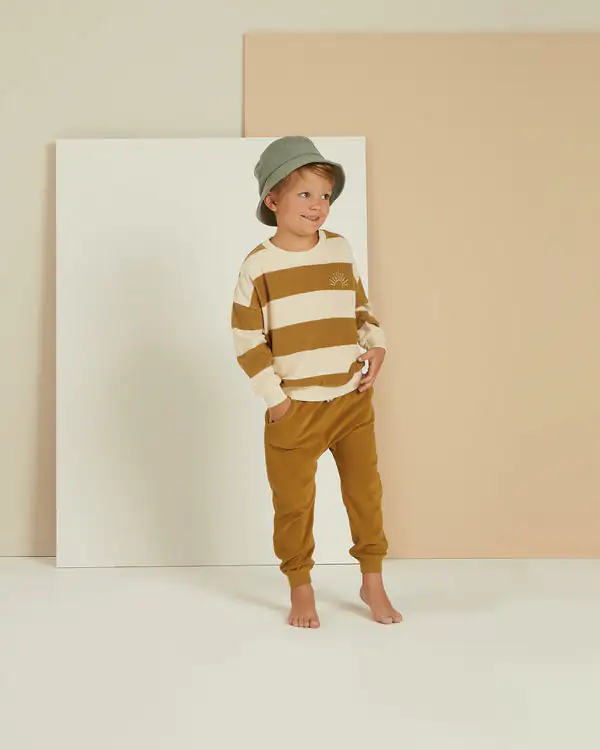 Rylee+Cru Gold Terry Sweatpant