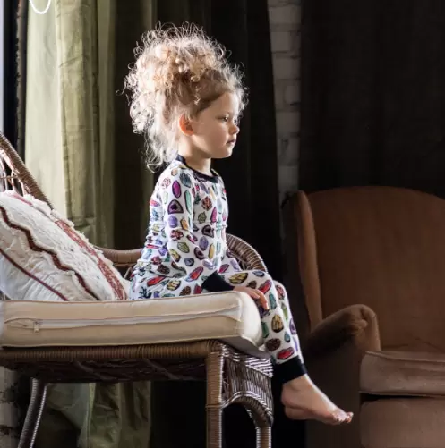 Peregrine Kidswear Crystals Bamboo Viscose Two-Piece Pajama Set