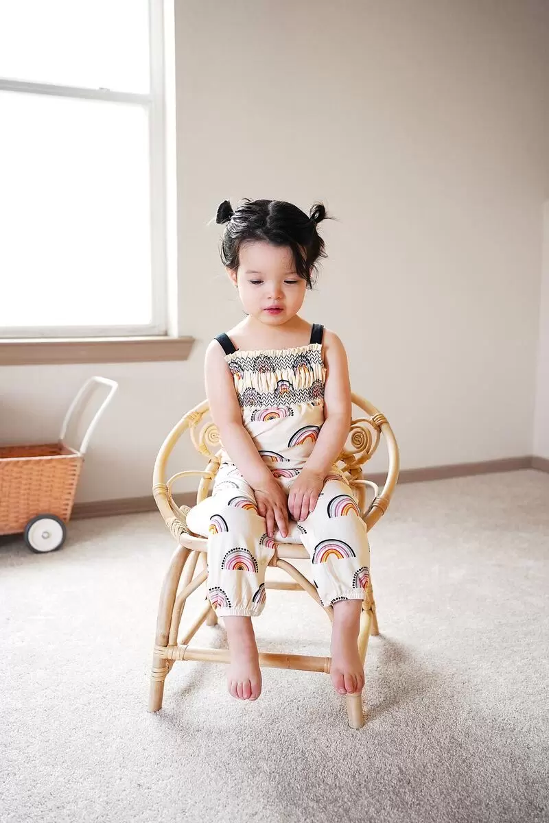 Birdie Bean Theo Bamboo Viscose Smocked Romper