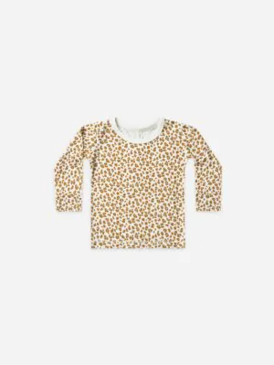Quincy Mae Cheetah Bamboo Long Sleeve Tee