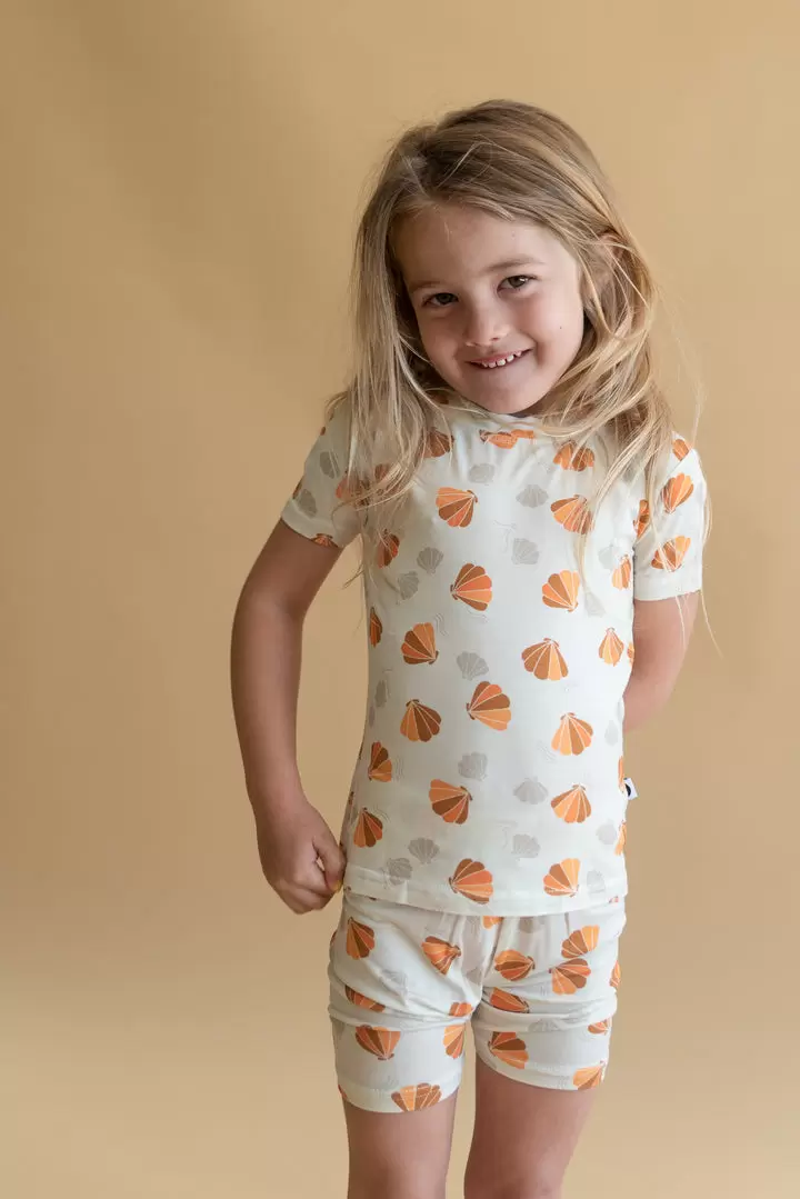 Seashell Bamboo Viscose Short Sleeve and Shorts Set from Britxon Phoenix