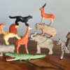PoppyBaby Co Safari Animals Wooden Figurine Set of 11