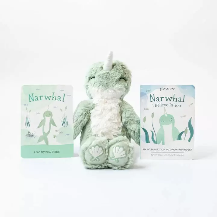 Slumberkins Narwhal Kin Growth Mindset Bundle